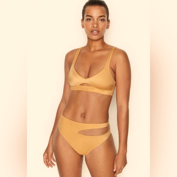 NWT Victoria Secret Lagos Swim in Gold - Picture 1 of 9